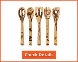 Halloween Gift Idea Utensil Burned Wooden Spoons Set