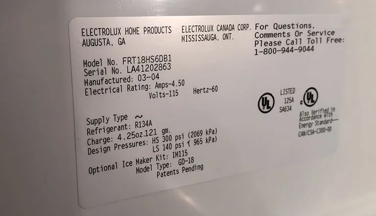 Find the Model Number of Your Frigidaire Refrigerator Find the Model Number of Your Frigidaire Refrigerator