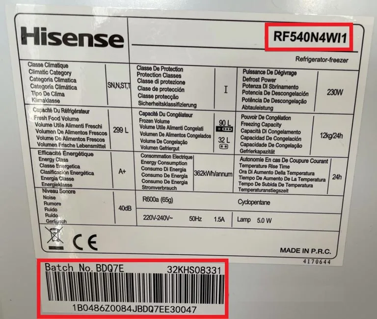 Find the Model Number of Your Hisense Refrigerator Find the Model Number of Your Hisense Refrigerator