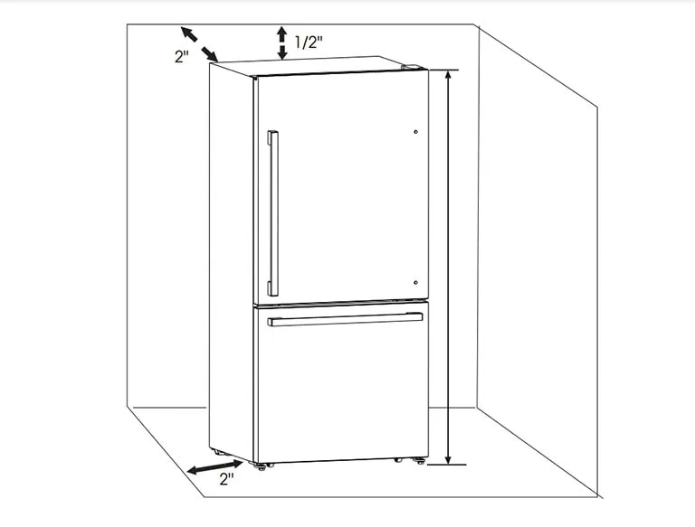 Keep a Proper Distance Between the Refrigerator and Wall Keep a Proper Distance Between the Refrigerator and Wall